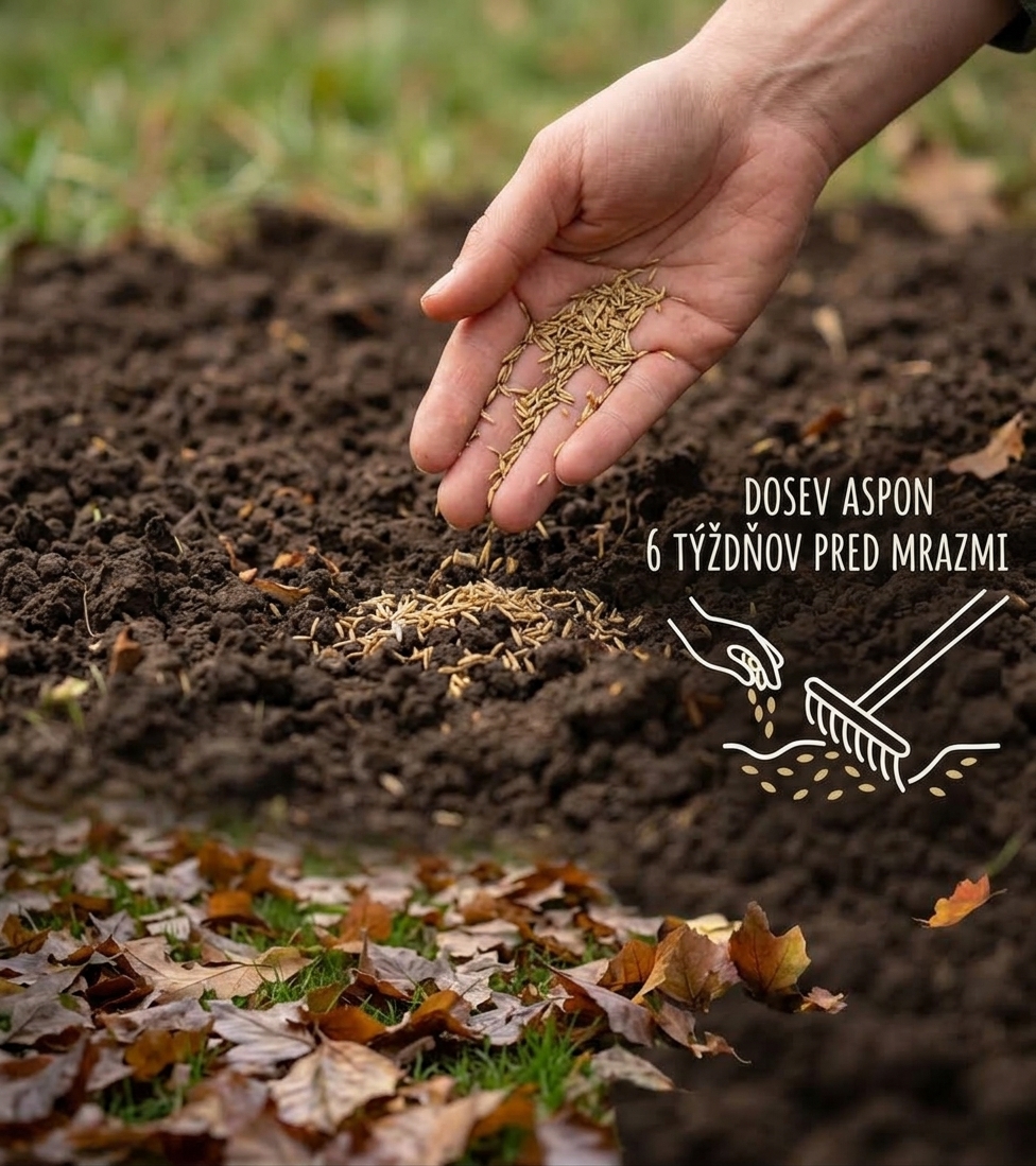 Dosev trávnika aspoň 6 týždňov pred prvými mrazmi