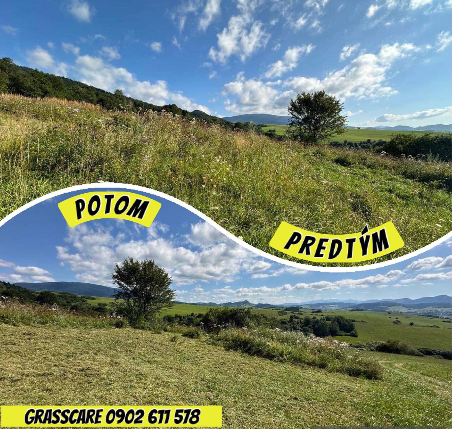 Záhrada po kosení – GrassCare Orava